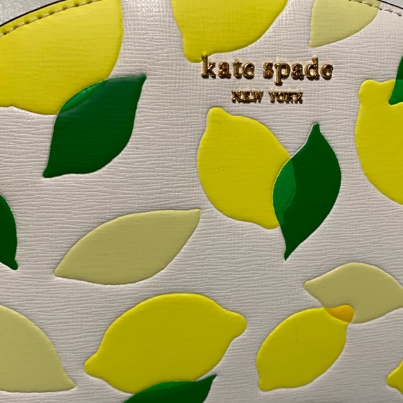 ♠️♠️♠️ Kate Spade Morgan Lemon Toss Embossed Double-zip Dome Crossbody ♠️♠️♠️ - Picture 15 of 15